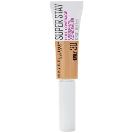 Maybelline Super Stay Super Stay Full Coverage, Brightening, Long Lasting, Under-eye Concealer Liquid Makeup For Up To 24H Wear, With Paddle Applicator, Honey, 0.23 fl. oz.