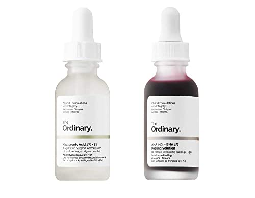 Version 1.0.0 The Ordinary Peeling Solution And Hyaluronic Face Serum! AHA 30% + BHA 2% Peeling Solution! Hyaluronic Acid 2% + B5! Help Fight Visible Blemishes And Improve The Look Of Skin Texture & Radiance! - Image 1