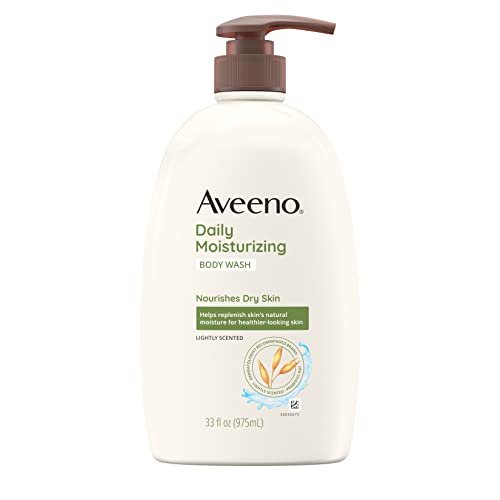 Version 1.0.0 Aveeno Daily Moisturizing Body Wash for Dry & Sensitive Skin, Hydrating Oat Body Wash Nourishes Dry Skin With Moisture, Soothing Prebiotic Oat & Rich Emollients, Light Fragrance, 33 fl. oz - Image 1