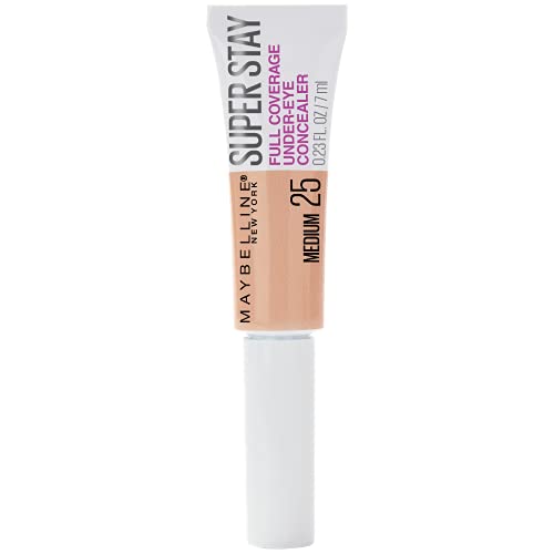 Version 1.0.0 Maybelline Super Stay Super Stay Full Coverage, Brightening, Long Lasting, Under-eye Concealer Liquid Makeup Forup to 24H Wear, With Paddle Applicator, Medium, 0.23 fl. oz. - Image 1