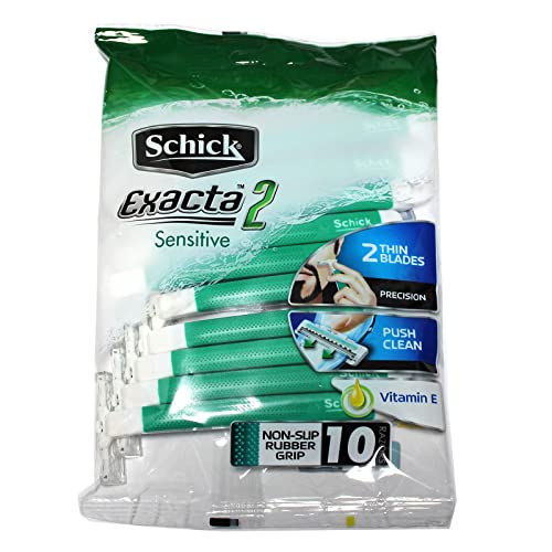 Version 1.0.0 Schick Exacta2 Sensitive Disposable Razor, 10 Count (1Pack) - Image 1