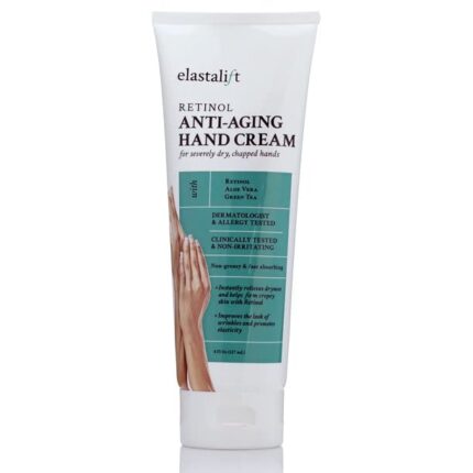 Elastalift Retinol Cream Anti Aging Moisturizer For Hands & Body, Dry Skin Rescue Firming Retinol Lotion For Crepey Skin & Wrinkles, Gentle Non-Irritating Skin Care Hand Lotion Travel Size, 8 Fl Oz