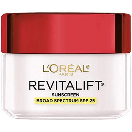 L'Oreal Paris Skincare Revitalift Anti-Aging Face Moisturizer with SPF 25, Pro-Retinol and Centella Asiatica, Paraben Free, Suitable for Sensitive Skin, 1.7 oz.
