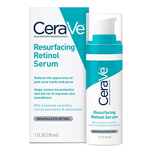 Version 1.0.0 CeraVe Retinol Serum for Post-Acne Marks and Skin Texture | Pore Refining, Resurfacing, Brightening Facial Serum with Retinol and Niacinamide | Fragrance Free, Paraben Free & Non-Comedogenic| 1 Oz - Image 1
