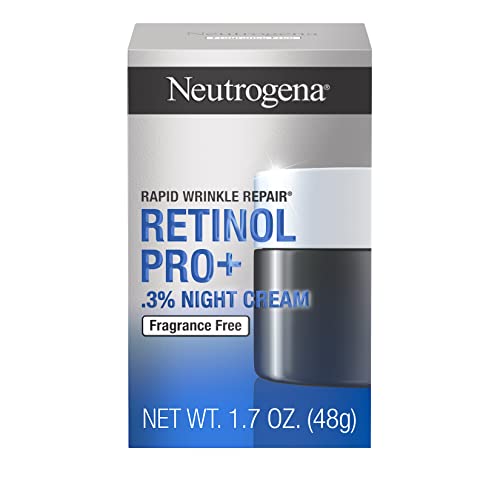 Version 1.0.0 Neutrogena Rapid Wrinkle Repair Retinol Pro+ Anti-Wrinkle Night Moisturizer, Anti-Aging Face & Neck Cream, Formulated without fragrance, parabens, dyes, & phthalates, 0.3% Retinol, 1.7 oz - Image 1