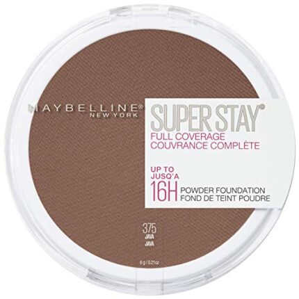 Maybelline Super Stay Full Coverage Powder Foundation Makeup, Up to 16 Hour Wear, Soft, Creamy Matte Foundation, Java, 1 Count
