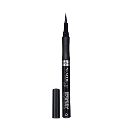 L'Oreal Paris Cosmetics Infallible Grip Precision Felt Eyeliner, Smudge Resistant, Long Lasting Waterproof Eyeliner, Black, Black, 0.03 fl oz