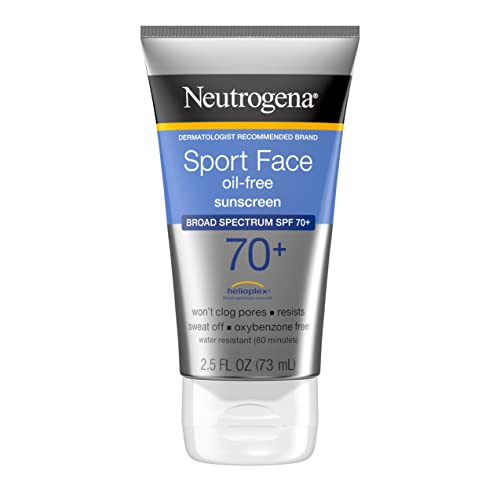 Version 1.0.0 Neutrogena Sport Face Sunscreen SPF 70+, Oil-Free Facial Sunscreen Lotion with Broad Spectrum UVA/UVB Sun Protection, Sweat-Resistant & Water-Resistant, 2.5 fl. oz - Image 1