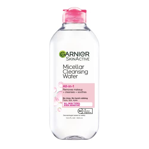 Version 1.0.0 Garnier SkinActive Micellar Water for All Skin Types, Facial Cleanser & Makeup Remover, 13.5 fl. Oz, 1 count (Packaging May Vary) - Image 1