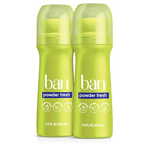 Version 1.0.0 Ban Powder Fresh 24-hour Invisible Antiperspirant, Roll-on Deodorant for Women and Men, Underarm Wetness Protection, with Odor-fighting Ingredients, 3.5 Fl Oz (Pack of 2) - Image 1