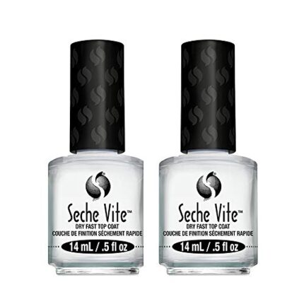 Seche Vite Dry Fast Top Coat for Nail Polish and Manicure (2 pack, 0.5 oz)