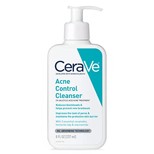 Version 1.0.0 CeraVe Face Wash Acne Treatment | 2% Salicylic Acid Cleanser with Purifying Clay for Oily Skin | Blackhead Remover and Clogged Pore Control | Fragrance Free, Paraben Free & Non Comedogenic| 8 Ounce - Image 1