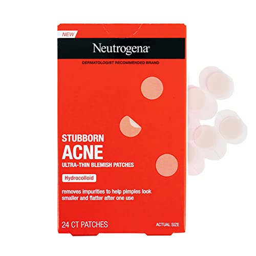Version 1.0.0 Neutrogena Stubborn Acne Pimple Patches, Acne Treatment for Face, Ultra-Thin Hydrocolloid Spot Stickers Provide Optimal Healing for Pimples, 24 Patches - Image 1