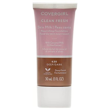 COVERGIRL, Clean Fresh Skin Milk Foundation, Deep/Dark, 1 Count