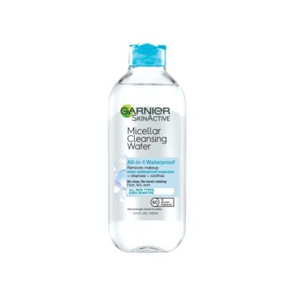 Garnier SkinActive Micellar Water For Waterproof Makeup, Facial Cleanser & Makeup Remover, 13.5 fl. oz, 1 count (Packaging May Vary)
