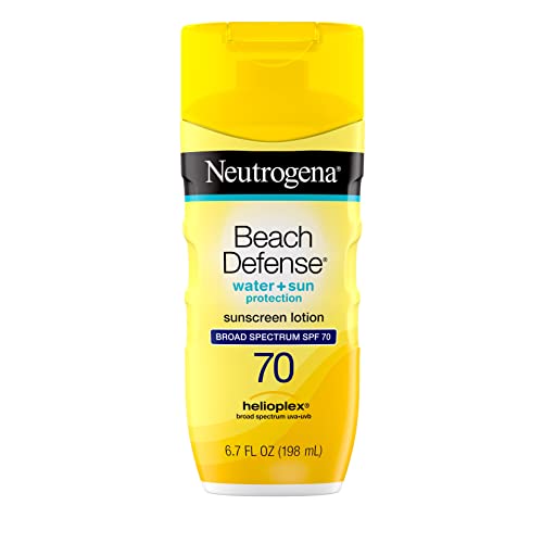 Version 1.0.0 Neutrogena Beach Defense Water-Resistant Body Sunscreen Lotion with Broad Spectrum SPF 70, Oil-Free & PABA-Free Fast-Absorbing Sunscreen Lotion, UVA/UVB Protection, Oxybenzone-Free, 6.7 oz - Image 1
