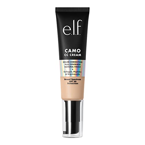 Version 1.0.0 e.l.f. Camo CC Cream, Color-Correcting Full Coverage Foundation With SPF 30, Creates A Natural Finish, Vegan & Cruelty-Free, Fair 120 N, 1.05 Oz - Image 1