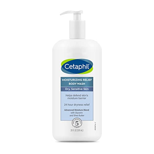 Version 1.0.0 Cetaphil Body Wash, NEW Moisturizing Relief Body Wash for Sensitive Skin, Creamy Rich Formula Gently Cleanses and Gives 24 Hr Relief to Dry Skin,Hypoallergenic, Fragrance Free, 20 oz - Image 1