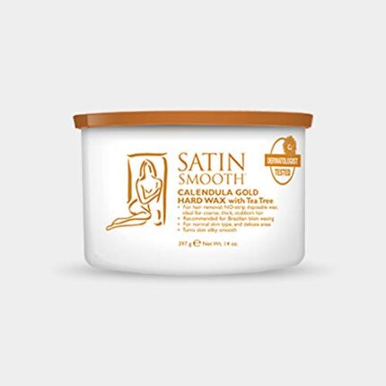 Satin Smooth Calendula Gold? Hard Hair Removal Wax with Tea Tree Oil 14oz