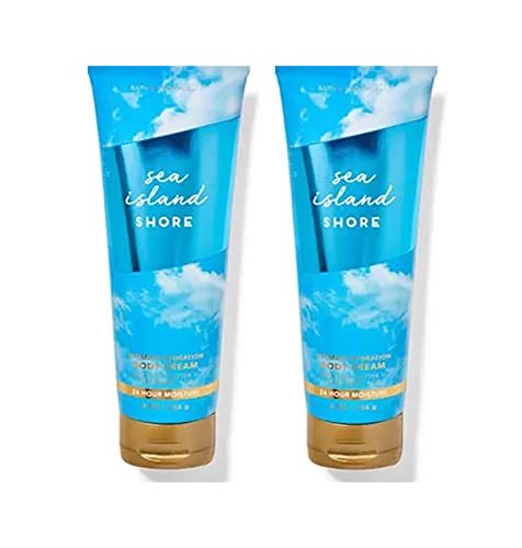 Version 1.0.0 Bath & Body Works Sea Island Shore Ultimate Hydration Body Cream For Women 8 Fl Oz 2- Pack (Sea Island Shore), 8 Ounce (Pack of 2) - Image 1