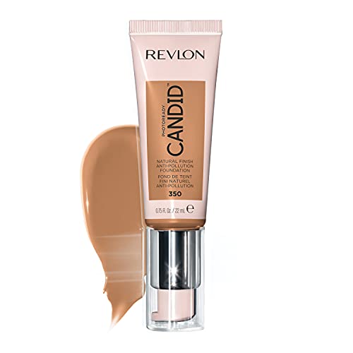 Version 1.0.0 Revlon PhotoReady Candid Natural Finish Foundation, with Anti-Pollution, Antioxidant, Anti-Blue Light Ingredients, 350 Natural Tan, 0.75 fl. oz. - Image 1