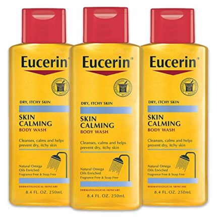Eucerin Skin Calming Body Wash - Cleanses and Calms to Help Prevent Dry, Itchy Skin - 8.4 Fl Oz (Pack of 3)