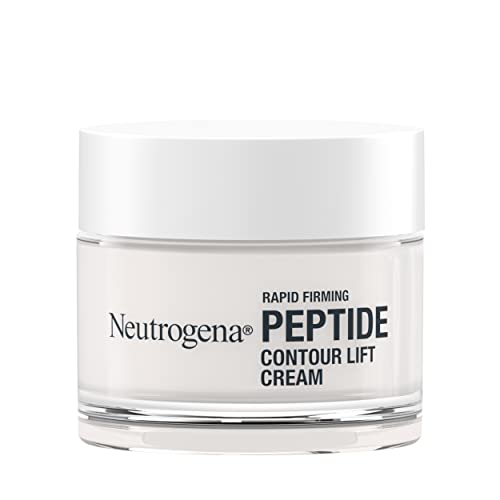 Version 1.0.0 Neutrogena Rapid Firming Peptide Contour Lift Face Cream, Moisturizing Daily Facial Cream to visibly firm & lift skin plus smooth the look of wrinkles, Mineral Oil- & Dye-Free, 1.7 oz - Image 1