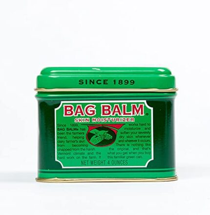 Bag Balm Vermont's Original Hand Moisturizer, Hand Balm for Dry Skin, Cracked Hands, Heels & Dry Hands Treatment, For Dogs and More Ointment, Dry Skin Lotion - 4oz Tin, 1 Pack