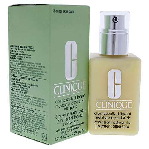 Version 1.0.0 Clinique Dramatically Different Moisturizing Lotion+ with Pump Very Dry to Dry Combination Skin 4.2 oz / 125 ml - Image 1