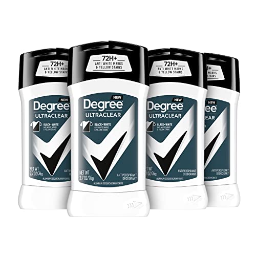 Version 1.0.0 Degree Men UltraClear Antiperspirant Deodorant Black + White 4 count 72-Hour Sweat & Odor Protection Antiperspirant For Men With MotionSense Technology 2.70 Ounce (Pack of 4) - Image 1