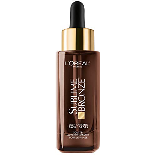 Version 1.0.0 L'Oreal Paris Sublime Bronze Self Tanning Facial Drops with Hyaluronic Acid, Gradual Tan, Fragrance-Free, 1 fl. Oz - Image 1