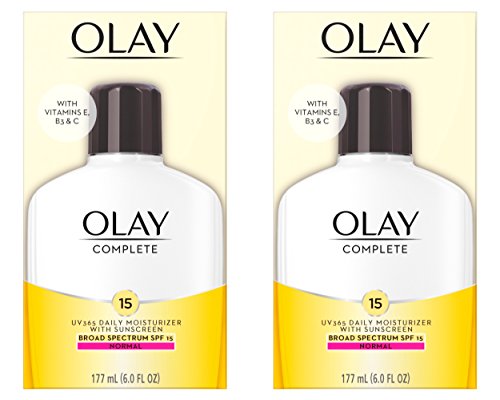 Version 1.0.0 Face Moisturizer by Olay Complete Lotion All Day Daily Facial Moisturizing Lotion SPF 15 for Normal Skin and Hydration, Oil-Free Non-Greasy, 6 Fl Oz (Pack of 2) - Image 1