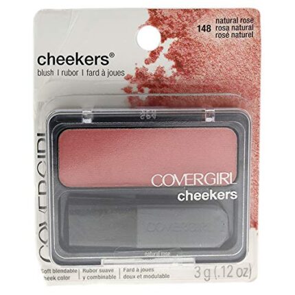 COVERGIRL Cheekers Blendable Powder Blush Natural Rose, .12 oz (packaging may vary), 1 Count