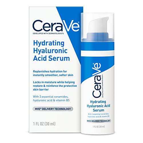 Version 1.0.0 Cerave Hyaluronic Acid Serum for Face with Vitamin B5 and Ceramides | Hydrating Face Serum for Dry Skin | Fragrance Free | 1 Ounce - Image 1