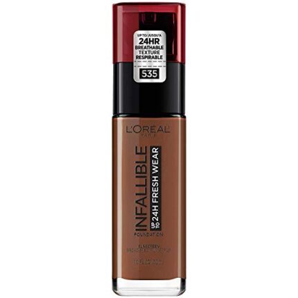 L'Oreal Paris Cosmetics Infallible 24 Hour Fresh Wear Foundation, Lightweight, Espresso, 1 oz.