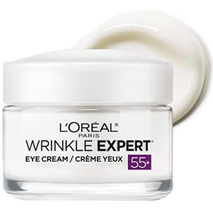 L'Oreal Paris Wrinkle Expert 55+ Anti-Wrinkle Eye Cream with Calcium, Moisturizing Treatment To Reduce Crow's Feat, 1.7 fl. Oz