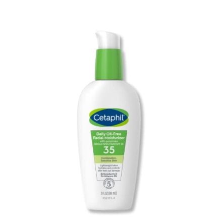 Cetaphil Face Moisturizer, Daily Oil Free Facial Moisturizer with SPF 35, For Dry or Oily Combination Sensitive Skin, Fragrance Free Face Lotion