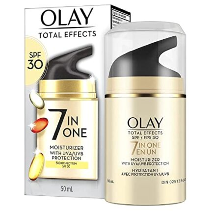 Facial Moisturizing Lotion SPF 30 by Olay Total Effects for Dry Skin, 7 Benefits including Minimize Pores, Anti-Aging, 1.7 oz