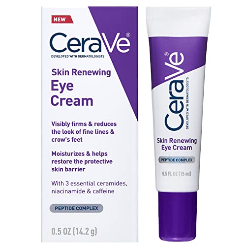 Version 1.0.0 CeraVe Eye Cream for Wrinkles | Under Eye Cream with Caffeine, Peptides, Hyaluronic Acid, Niacinamide, and Ceramides for Fine Lines | Fragrance Free & Ophthalmologist Tested |0.5 Ounces - Image 1