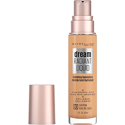 Version 1.0.0 Maybelline Dream Radiant Liquid Medium Coverage Hydrating Makeup, Lightweight Liquid Foundation, Cashew, 1 Fl; Oz - Image 1