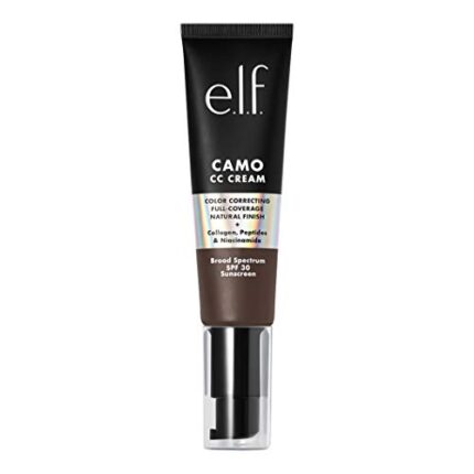 e.l.f. Camo CC Cream, Color Correcting Medium-To-Full Coverage Foundation with SPF 30, Rich 660 N, 1.05 Oz (30g)