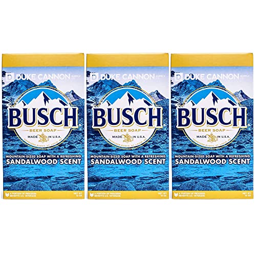 Version 1.0.0 Duke Cannon Supply Co. Big Ass Brick of Beer Soap Bar for Men Made with Bush Beer (Masculine Sandalwood Scent) Multi-Pack - Superior Grade, Extra Large, All Skin Types, Paraben-free, 10 oz (3 Pack) - Image 1